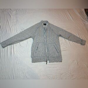 adidas Men's Light Gray Zip-Up Sweater